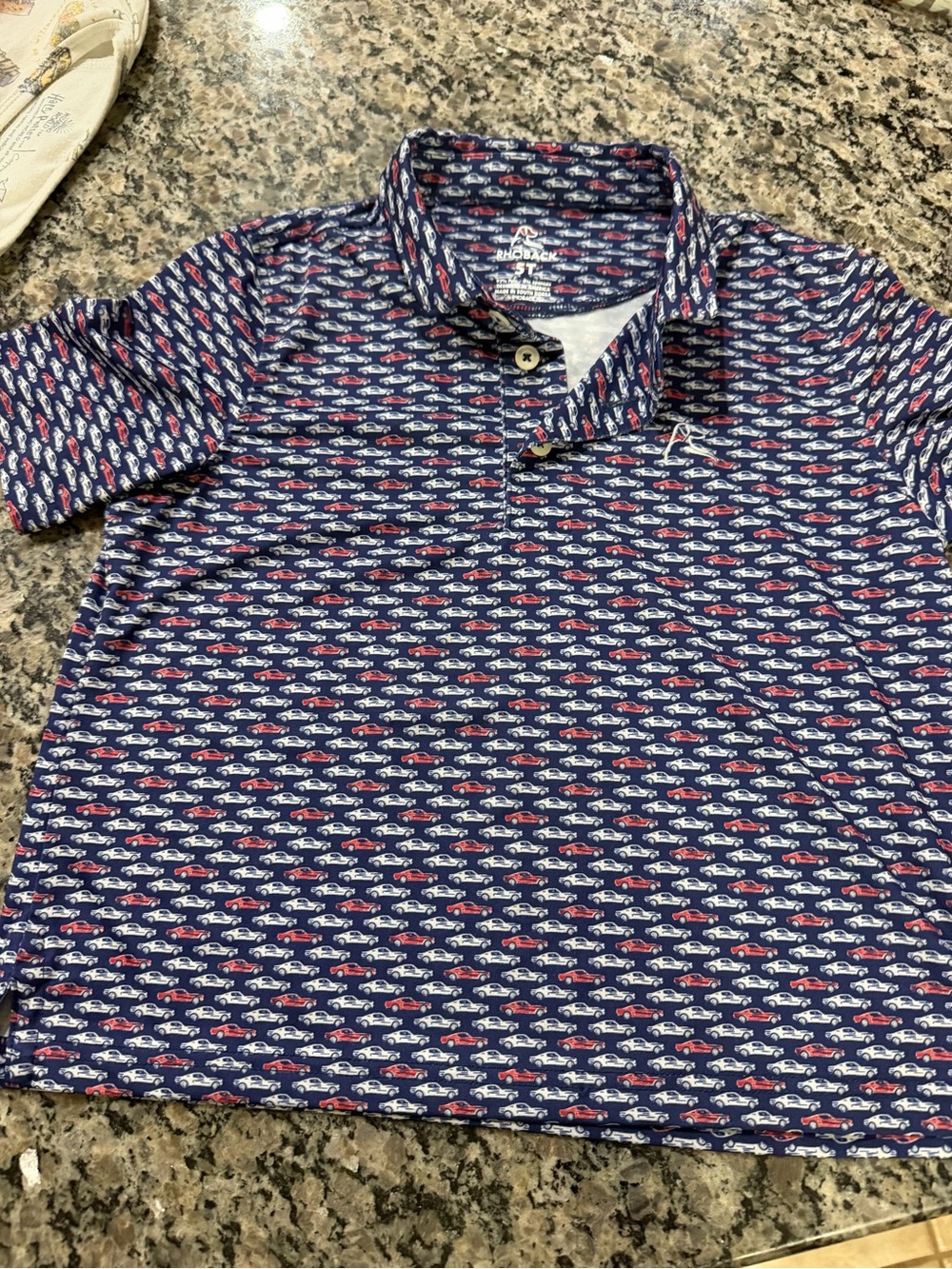 Rhoback toddler race car polo